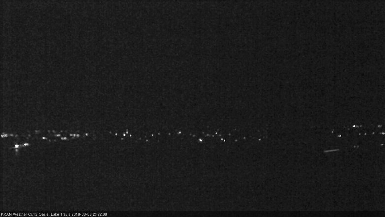 Lake Travis webcam, August 6, 2018 10:25 PM CT