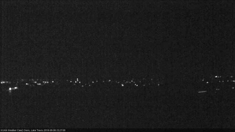 Lake Travis webcam, August 6, 2018 10:30 PM CT