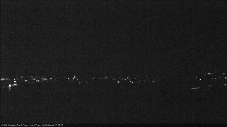 Lake Travis webcam, August 6, 2018 10:40 PM CT