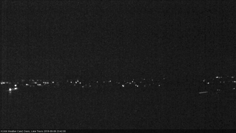 Lake Travis webcam, August 6, 2018 10:45 PM CT