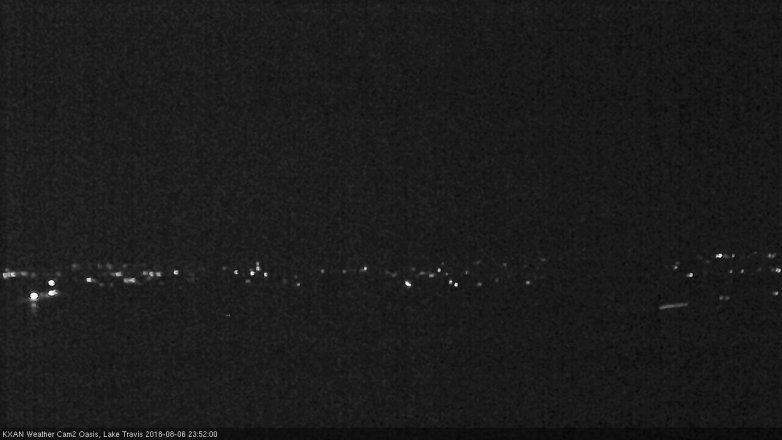 Lake Travis webcam, August 6, 2018 10:55 PM CT