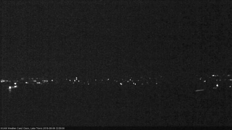 Lake Travis webcam, August 6, 2018 11:00 PM CT