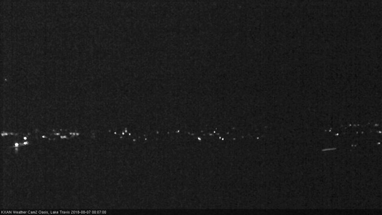 Lake Travis webcam, August 6, 2018 11:10 PM CT