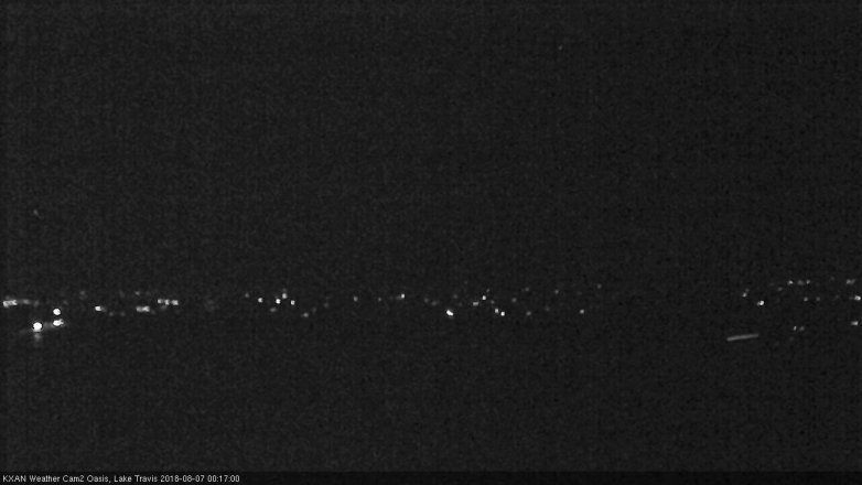 Lake Travis webcam, August 6, 2018 11:20 PM CT