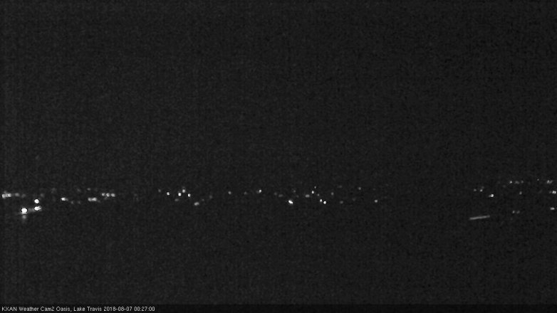 Lake Travis webcam, August 6, 2018 11:30 PM CT