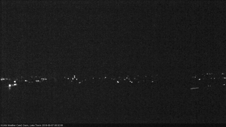 Lake Travis webcam, August 6, 2018 11:35 PM CT