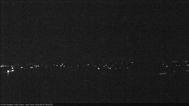 Lake Travis webcam, August 6, 2018 11:45 PM CT