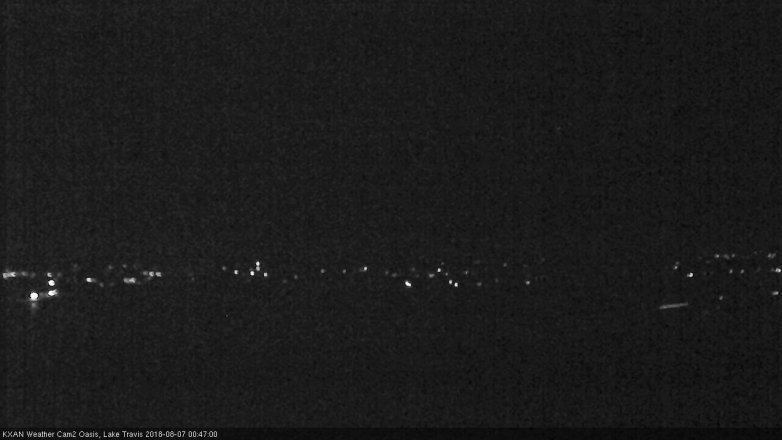 Lake Travis webcam, August 6, 2018 11:50 PM CT