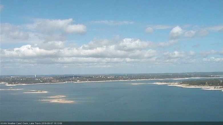Lake Travis webcam, August 7, 2018 9:15 AM CT