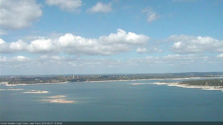 Lake Travis webcam, August 7, 2018 9:40 AM CT