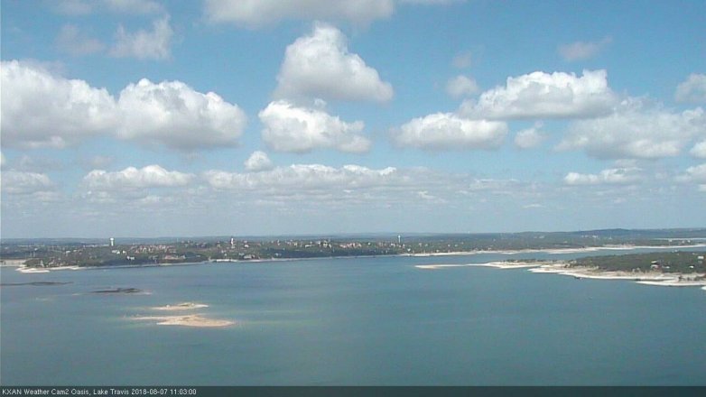 Lake Travis webcam, August 7, 2018 10:05 AM CT