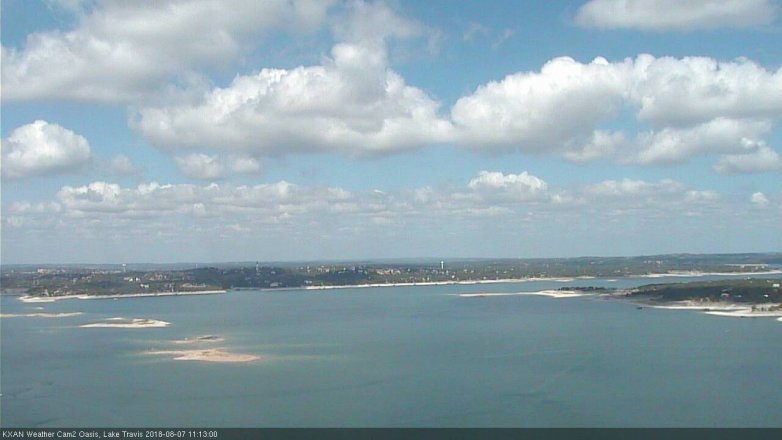 Lake Travis webcam, August 7, 2018 10:15 AM CT