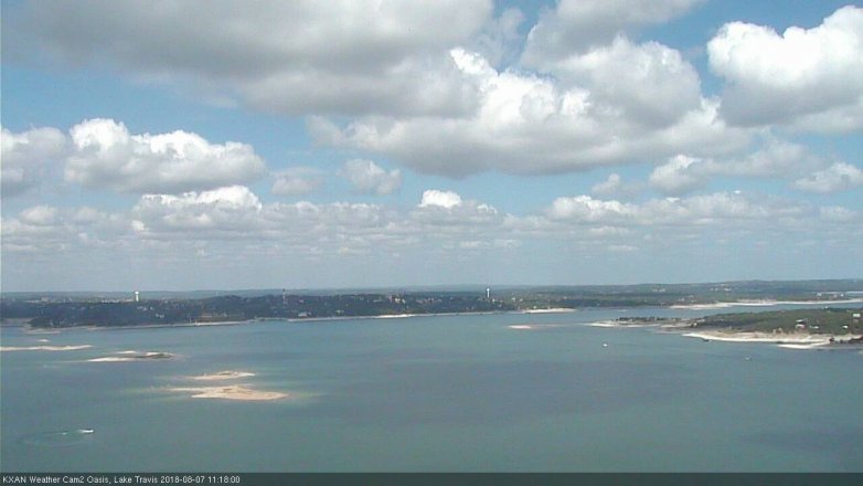 Lake Travis webcam, August 7, 2018 10:20 AM CT