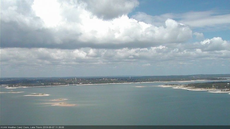 Lake Travis webcam, August 7, 2018 10:40 AM CT