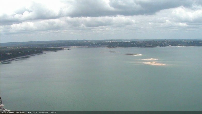 Lake Travis webcam, August 7, 2018 10:50 AM CT
