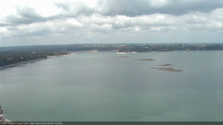 Lake Travis webcam, August 7, 2018 10:55 AM CT