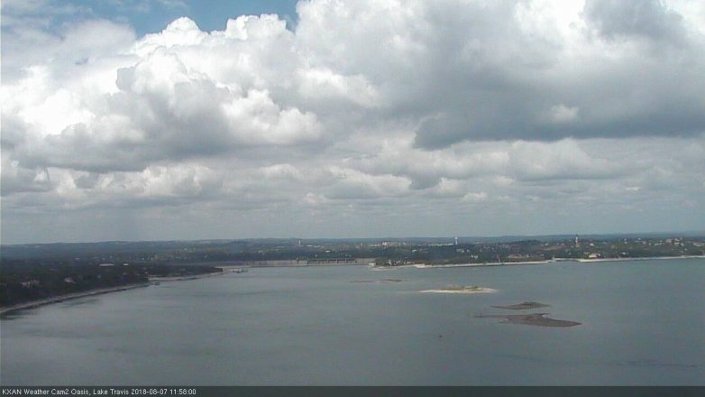 Lake Travis webcam, August 7, 2018 11:00 AM CT