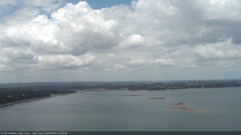 Lake Travis webcam, August 7, 2018 11:05 AM CT