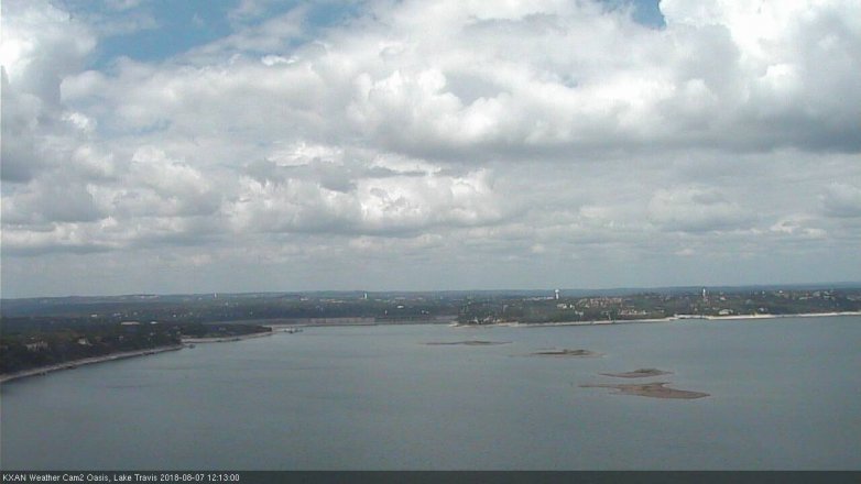 Lake Travis webcam, August 7, 2018 11:15 AM CT
