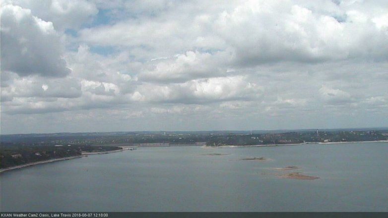 Lake Travis webcam, August 7, 2018 11:20 AM CT