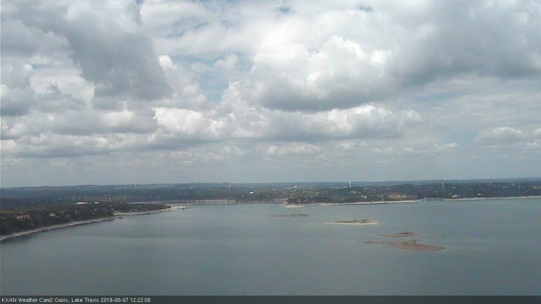 Lake Travis webcam, August 7, 2018 11:25 AM CT