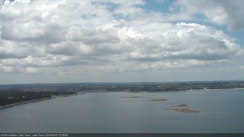 Lake Travis webcam, August 7, 2018 11:40 AM CT