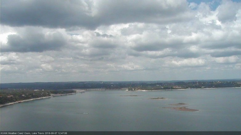 Lake Travis webcam, August 7, 2018 11:50 AM CT