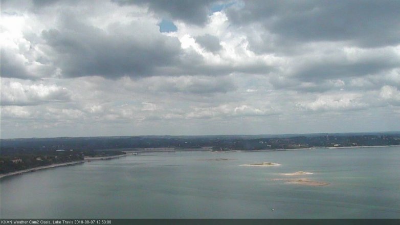 Lake Travis webcam, August 7, 2018 11:55 AM CT