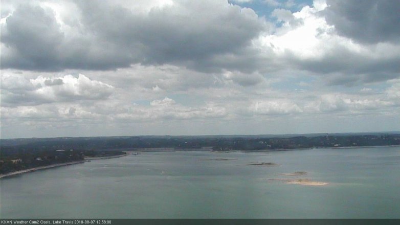 Lake Travis webcam, August 7, 2018 12:00 PM CT