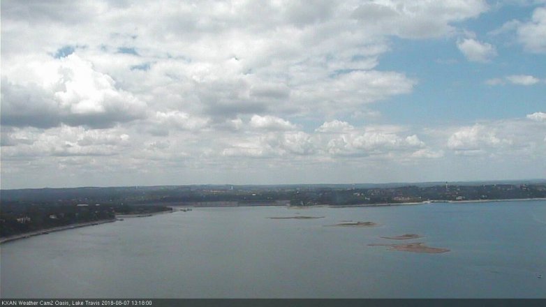 Lake Travis webcam, August 7, 2018 12:20 PM CT