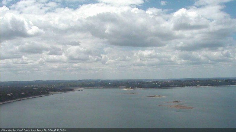 Lake Travis webcam, August 7, 2018 12:40 PM CT