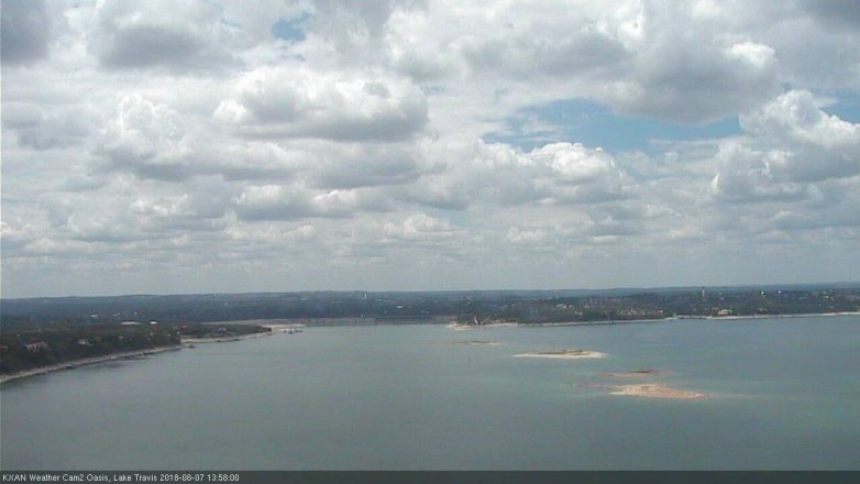 Lake Travis webcam, August 7, 2018 1:00 PM CT