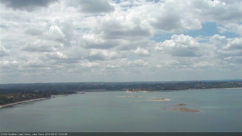 Lake Travis webcam, August 7, 2018 1:05 PM CT