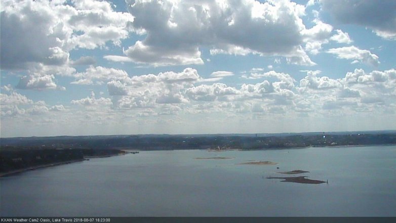 Lake Travis webcam, August 7, 2018 3:25 PM CT
