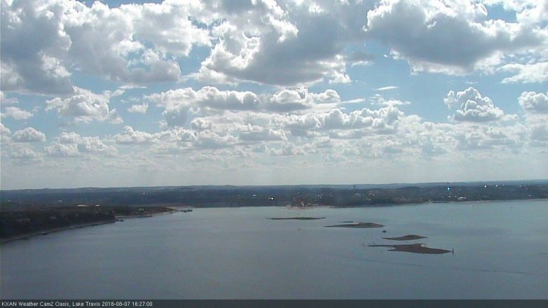 Lake Travis webcam, August 7, 2018 3:30 PM CT