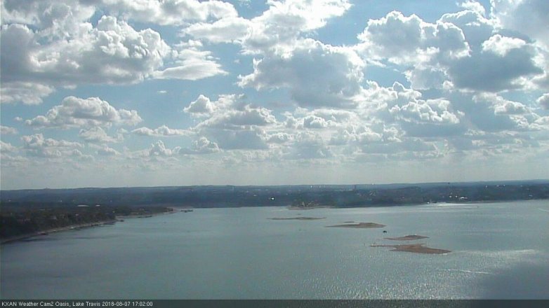 Lake Travis webcam, August 7, 2018 4:05 PM CT