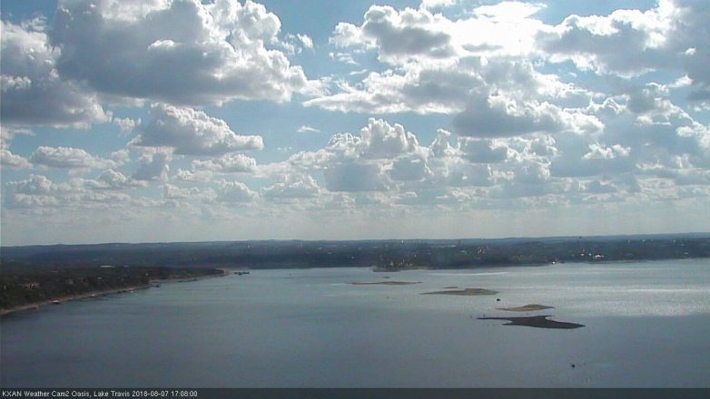 Lake Travis webcam, August 7, 2018 4:10 PM CT