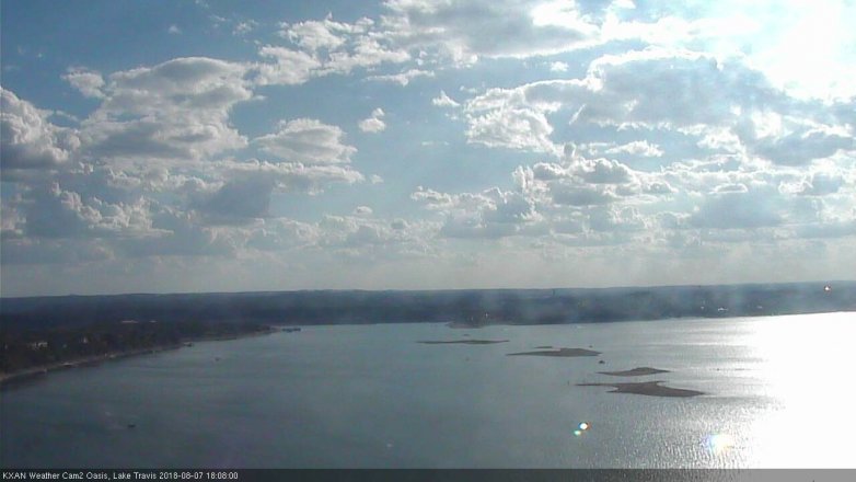 Lake Travis webcam, August 7, 2018 5:10 PM CT
