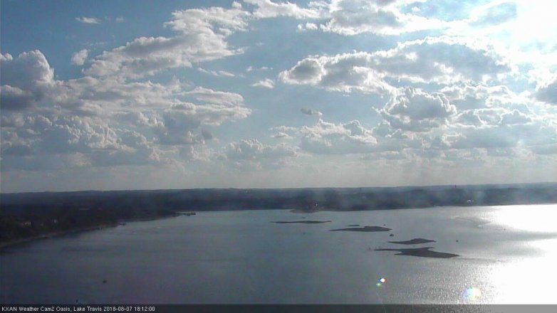 Lake Travis webcam, August 7, 2018 5:15 PM CT