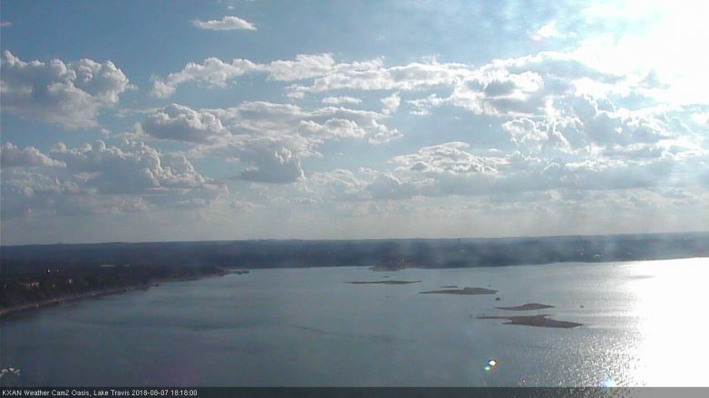 Lake Travis webcam, August 7, 2018 5:20 PM CT