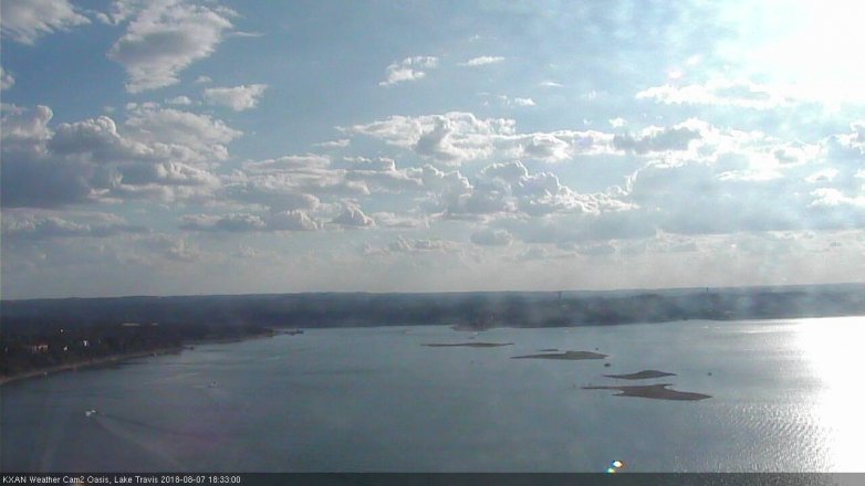 Lake Travis webcam, August 7, 2018 5:35 PM CT