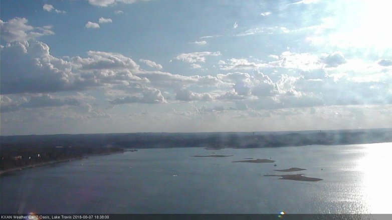 Lake Travis webcam, August 7, 2018 5:40 PM CT