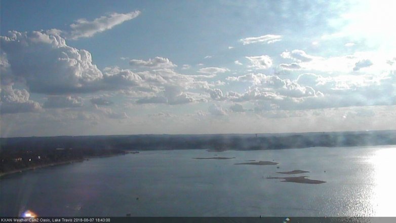Lake Travis webcam, August 7, 2018 5:45 PM CT