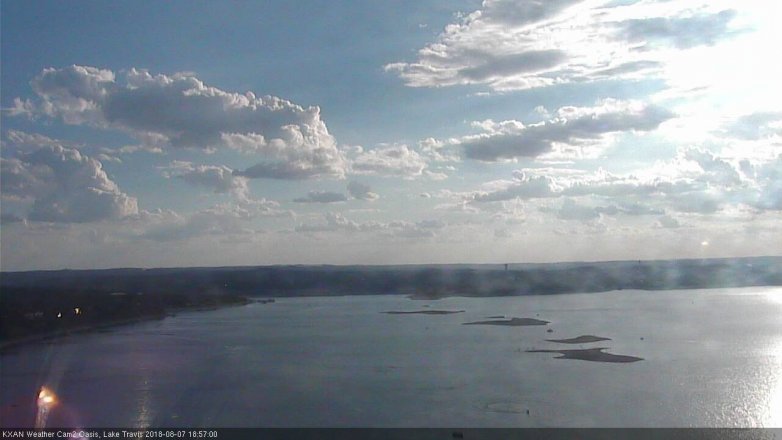 Lake Travis webcam, August 7, 2018 6:00 PM CT