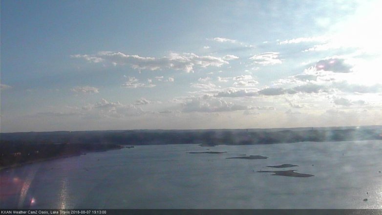 Lake Travis webcam, August 7, 2018 6:15 PM CT