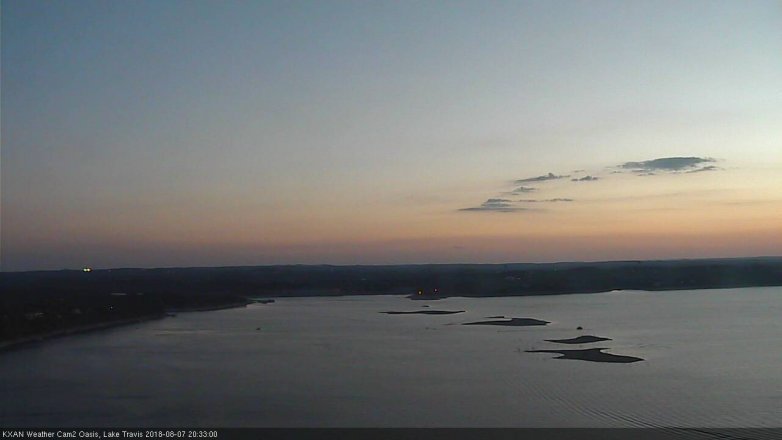 Lake Travis webcam, August 7, 2018 7:35 PM CT