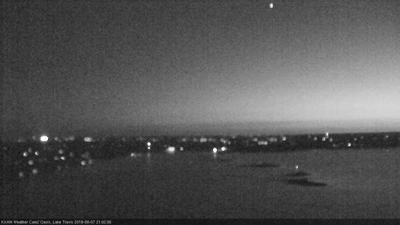 Lake Travis webcam, August 7, 2018 8:05 PM CT