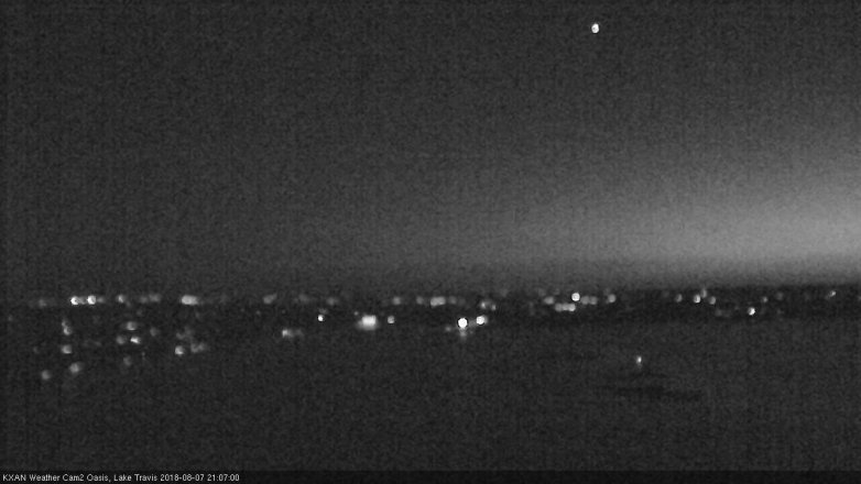 Lake Travis webcam, August 7, 2018 8:10 PM CT