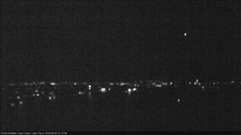 Lake Travis webcam, August 7, 2018 8:40 PM CT