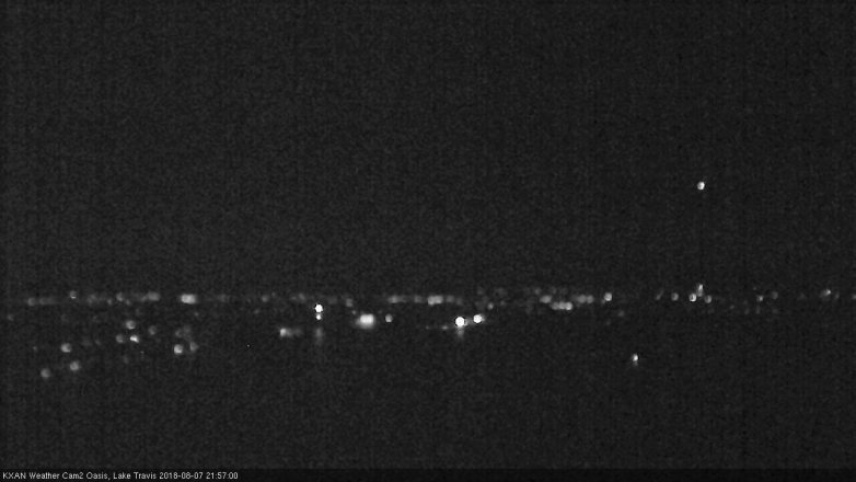 Lake Travis webcam, August 7, 2018 9:00 PM CT